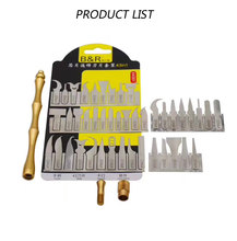 Newest 43 in 1  Motherboard CPU BGA  IC repair Blade knife Black Glue Removal Tool Newest Cold Blade tool - specifications